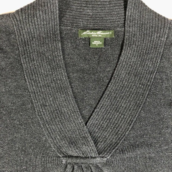 Eddie Bauer Women’s XL Cotton V Neck Sweater Raglan Long Sleeve - Picture 2 of 11